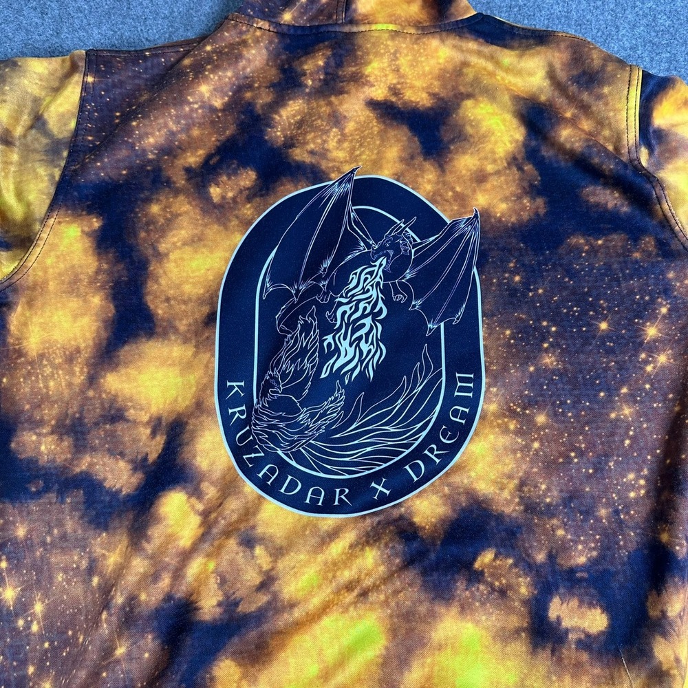 DREAM x KRUZADER "Find Your Fire" Sublimated Tie-Dye Style Unisex Hoodie Size L - Picture 10 of 10